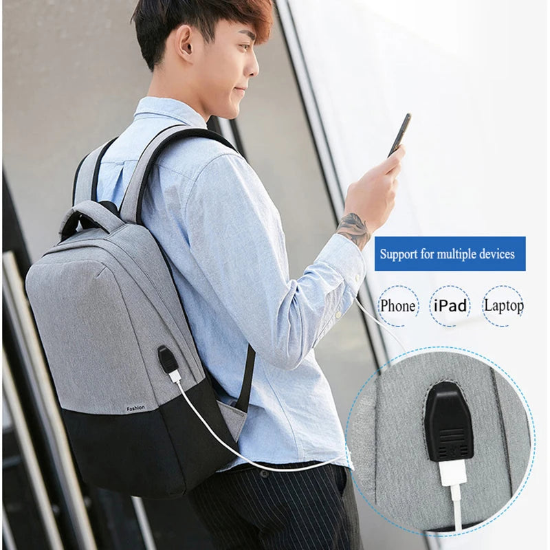 Brand New Waterproof Oxford Laptop Backpack Men Fashion Travel Backpacks USB charging Backpack School Bag for Teenagers Mochilas