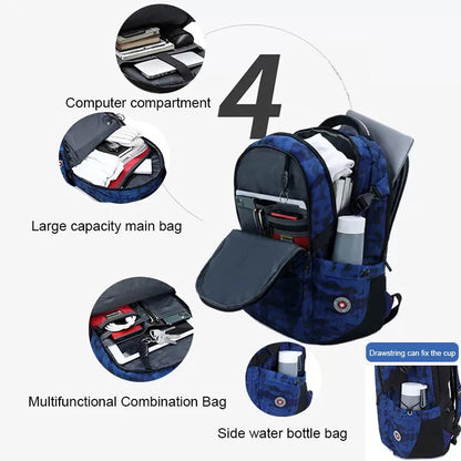 Brand Waterproof USB Charging Backpack Women 17 Inch Laptop Bag Man Travel Backpacks Large Capacity School Bag Male Mochila
