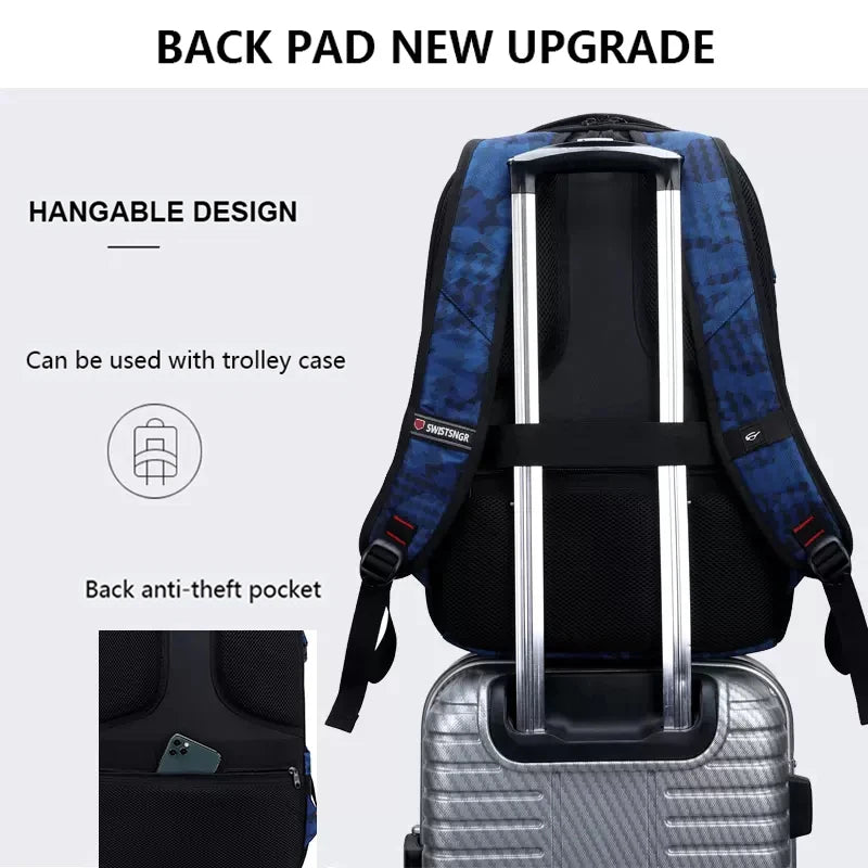 Brand Waterproof USB Charging Backpack Women 17 Inch Laptop Bag Man Travel Backpacks Large Capacity School Bag Male Mochila