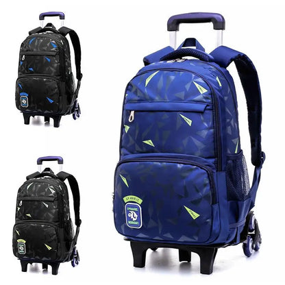 Brand kids can climb stairs luggage school bag On wheels students knapsack Casual suitcase 6-14 years Children travel backpack