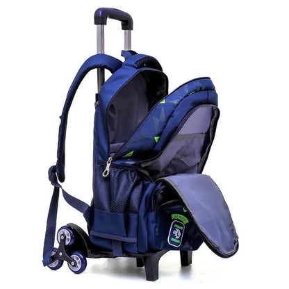 Brand kids can climb stairs luggage school bag On wheels students knapsack Casual suitcase 6-14 years Children travel backpack