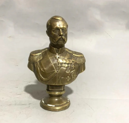 Brass Alexander III Head portrait crafts statue