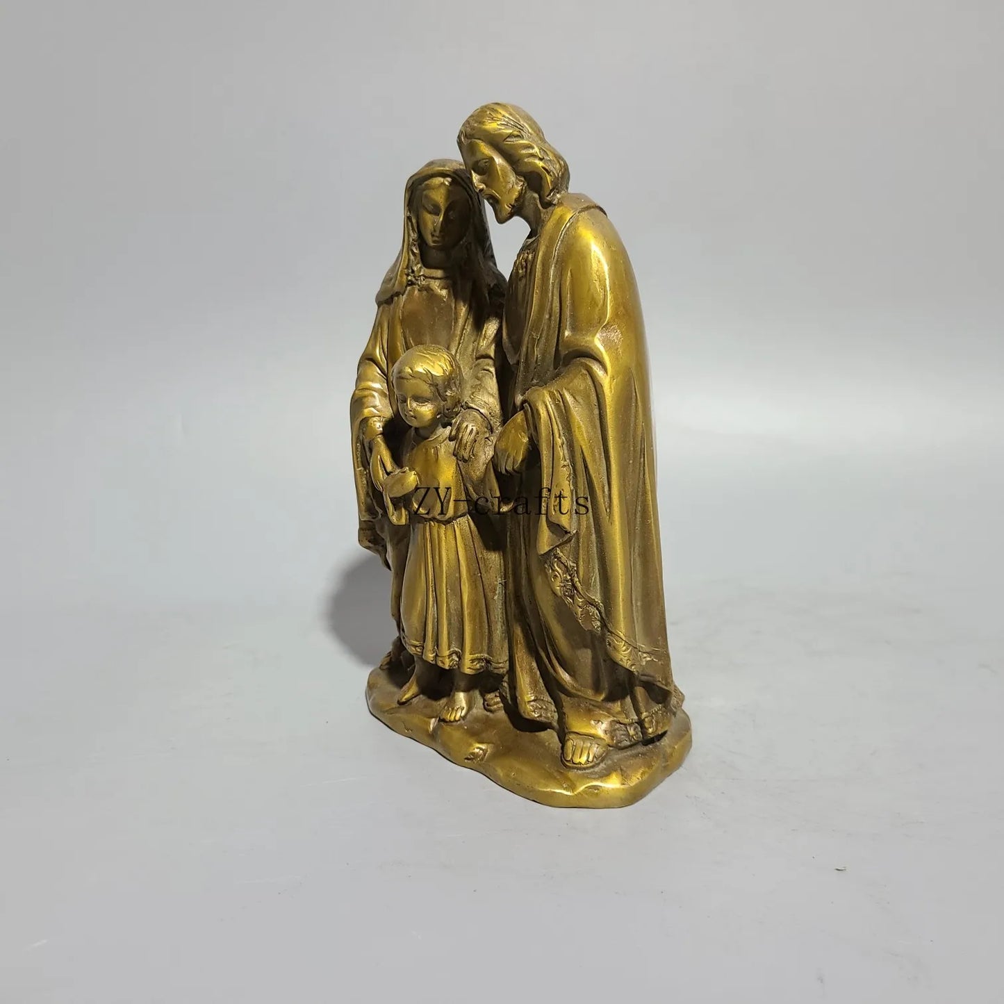 Brass Christianity Jesus The Virgin Mary Statue Decorative Ornaments Desktop Decorations