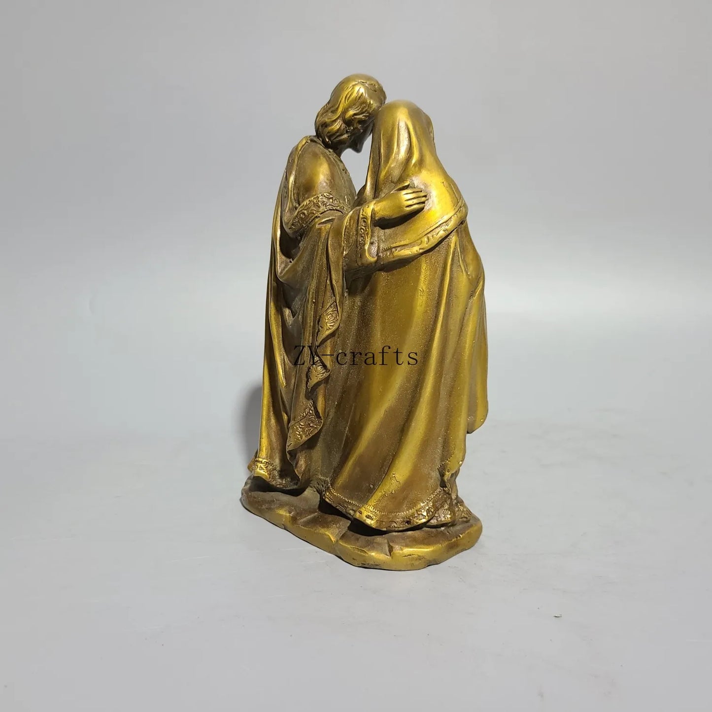 Brass Christianity Jesus The Virgin Mary Statue Decorative Ornaments Desktop Decorations