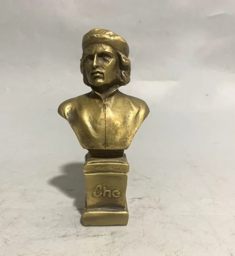 Brass Cuban revolutionary leader Guevara Head portrait crafts statue