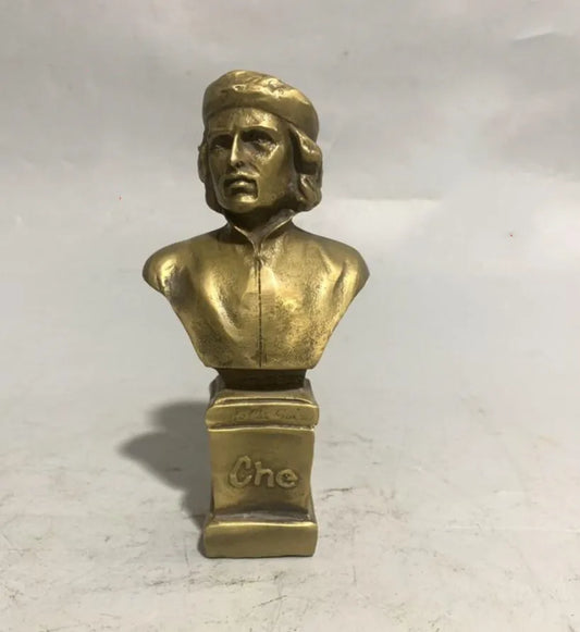 Brass Cuban revolutionary leader Guevara Head portrait crafts statue