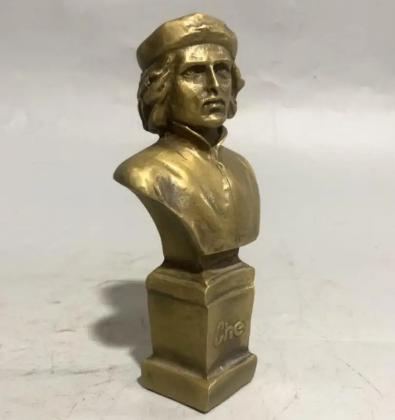 Brass Cuban revolutionary leader Guevara Head portrait crafts statue