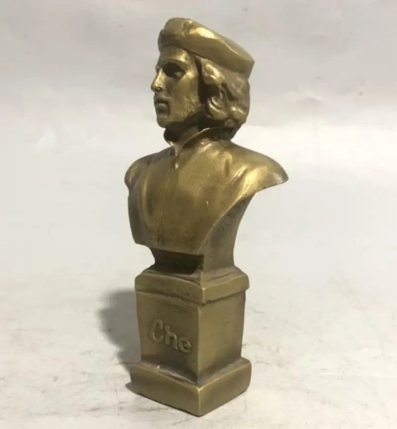 Brass Cuban revolutionary leader Guevara Head portrait crafts statue