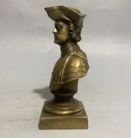 Brass Peter the Great Head portrait crafts statue