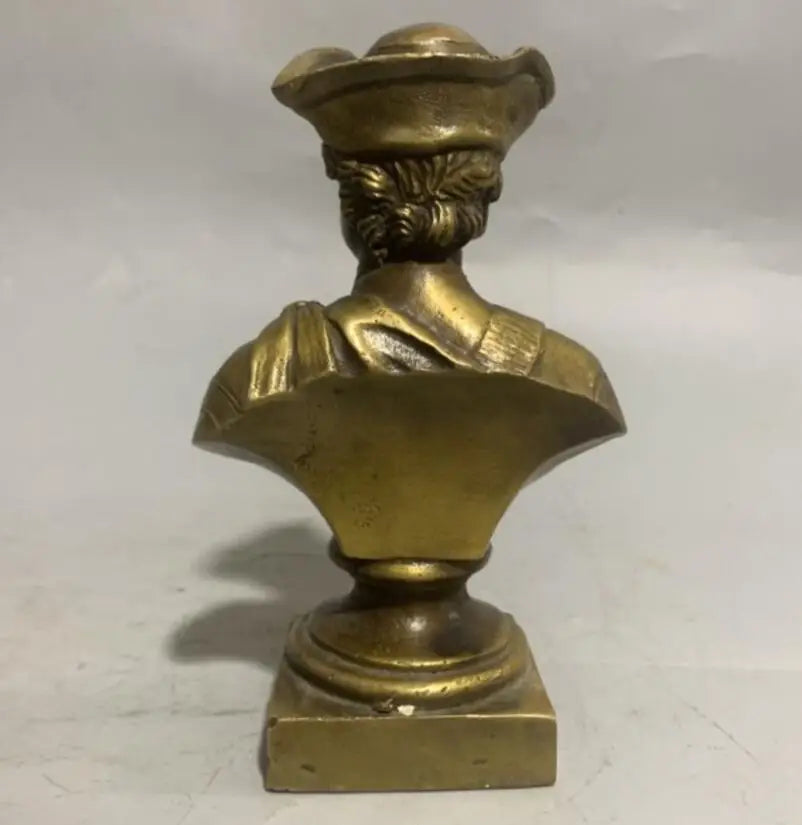Brass Peter the Great Head portrait crafts statue