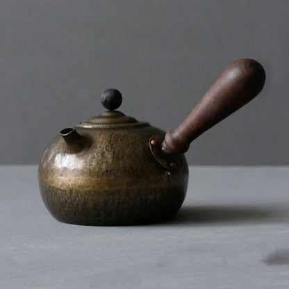 Brass Teapot Hot Water Kettle Traditional Craft Warm Wine Jug Japanese Coffee Pots Tea Ceremony Small Tea Kettle Household Items