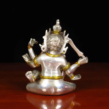 Brass Tibet Tantra Buddhism Temple Hevajra Yab-Yum Happy Sex Buddha Statue