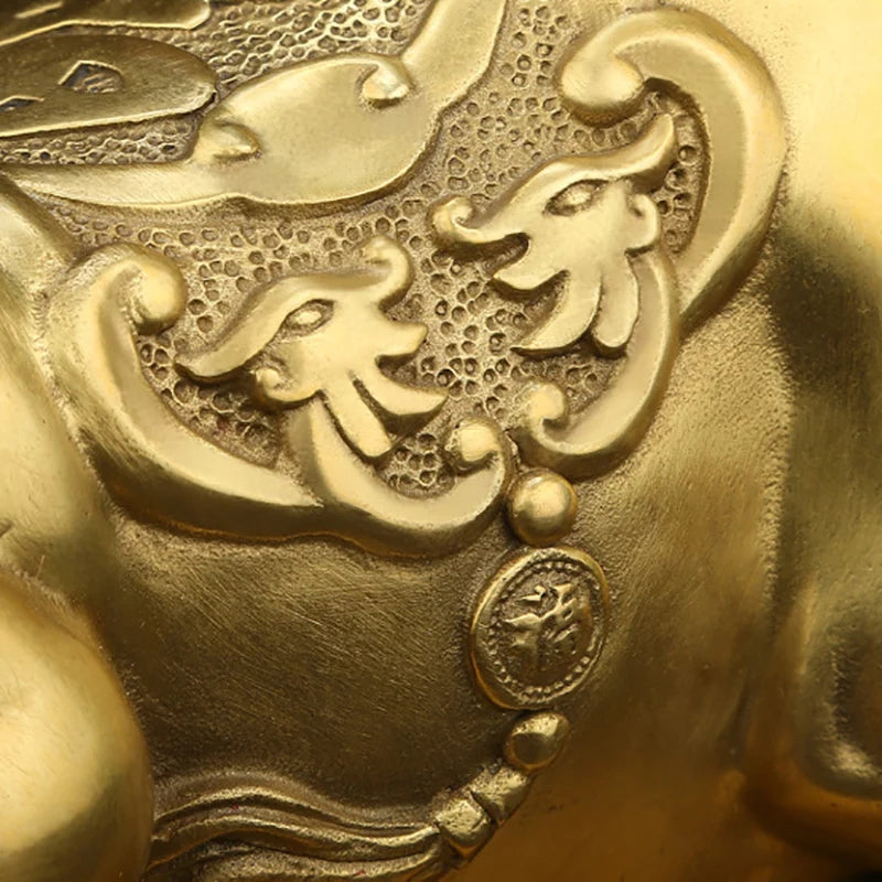 Brass Wall Street Bull Statue Modern art crafts Home living room bedroom decoration ornaments Office business statue