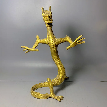 Brass auspicious dragon ornaments, Chinese Zodiac dragon money, yuanbaolong home and office furnishings