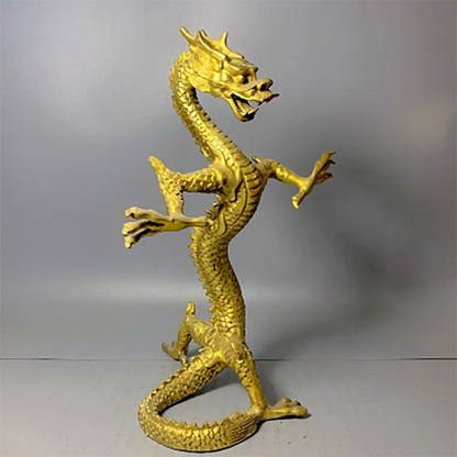 Brass auspicious dragon ornaments, Chinese Zodiac dragon money, yuanbaolong home and office furnishings