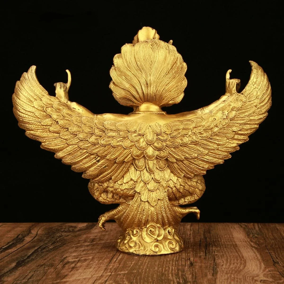 Brass copper Lei Zhen Zi God Statue Ornaments Gold-winged Roc Bird Home Living Room Decor Crafts Sculptures