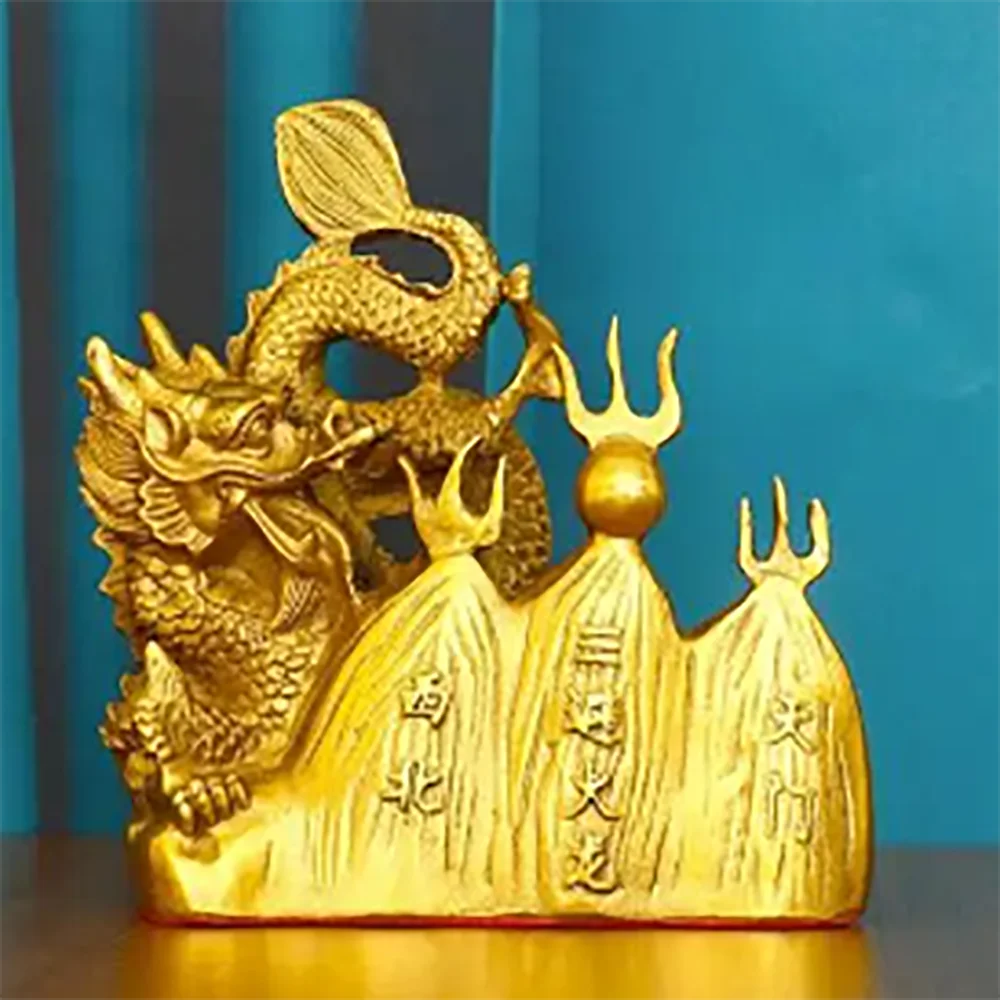 Brass fire avoiding dragon kitchen dry position Qiangua Northwest Angle fire burning Tianmen home crafts decorations