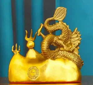 Brass fire avoiding dragon kitchen dry position Qiangua Northwest Angle fire burning Tianmen home crafts decorations