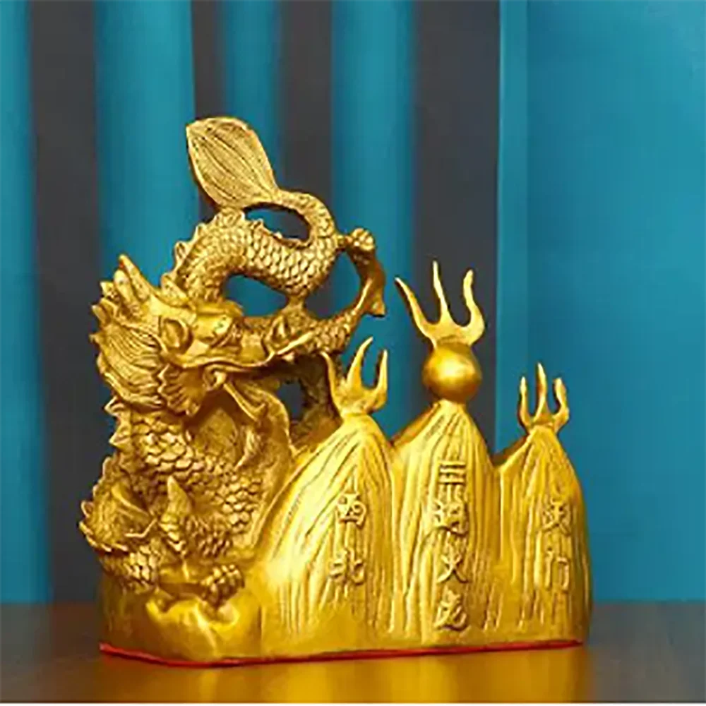 Brass fire avoiding dragon kitchen dry position Qiangua Northwest Angle fire burning Tianmen home crafts decorations