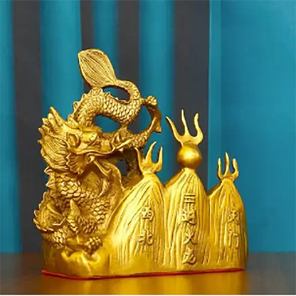 Brass fire avoiding dragon kitchen dry position Qiangua Northwest Angle fire burning Tianmen home crafts decorations