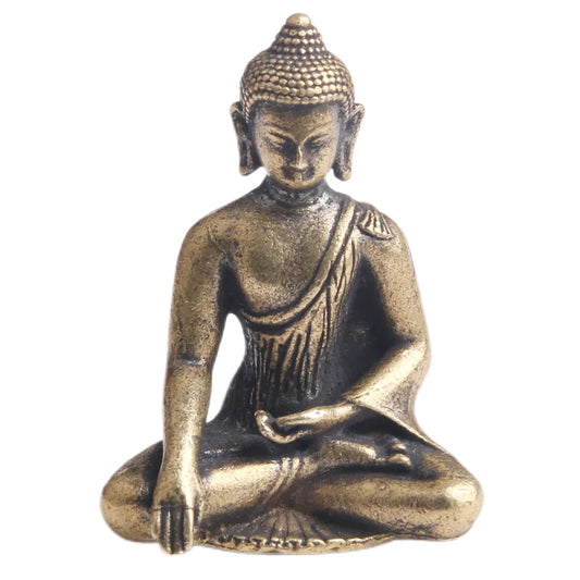 Brass, old siddhattha gotama desktop ornaments, antique wenwan collections, Buddha statues, decorations, bronzes, wholesale.