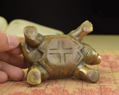 Brass small place turtle longevity turtle sitting room place adornment handicraft study