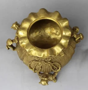 Brass three children incense burner brass incense burner decoration brass Basin