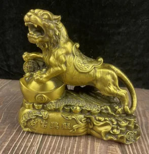 Brass tiger 12 zodiac animals tiger rich foot Xingwang tiger brass tiger decoration wholesale home office crafts