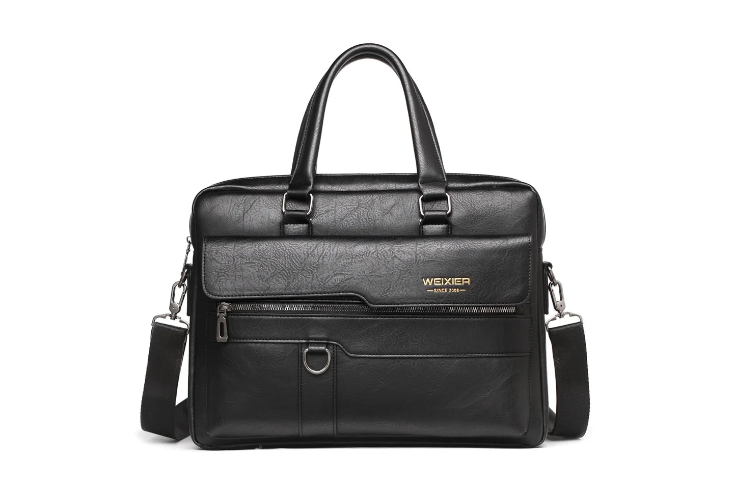 Briefcase Luxury Brand PU Leather Shoulder Retro Business 14-inch Computer Men's Fashion Crossbody Bag Handbag