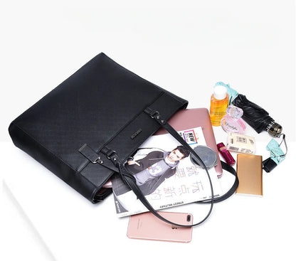 British Shoulder Bags for Women Female Tote Bag Fashion PU Girl's Bag Business Large Capacity Handbag