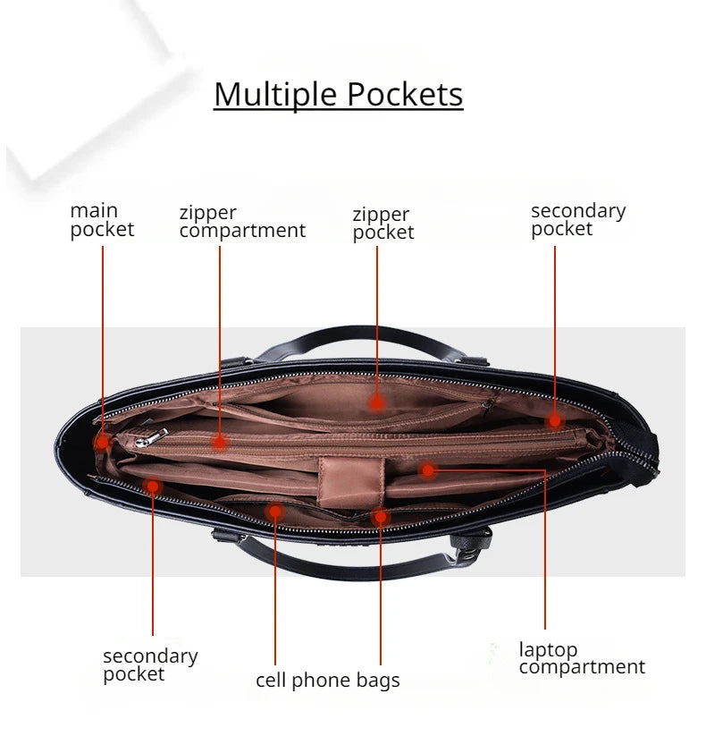 British Shoulder Bags for Women Female Tote Bag Fashion PU Girl's Bag Business Large Capacity Handbag