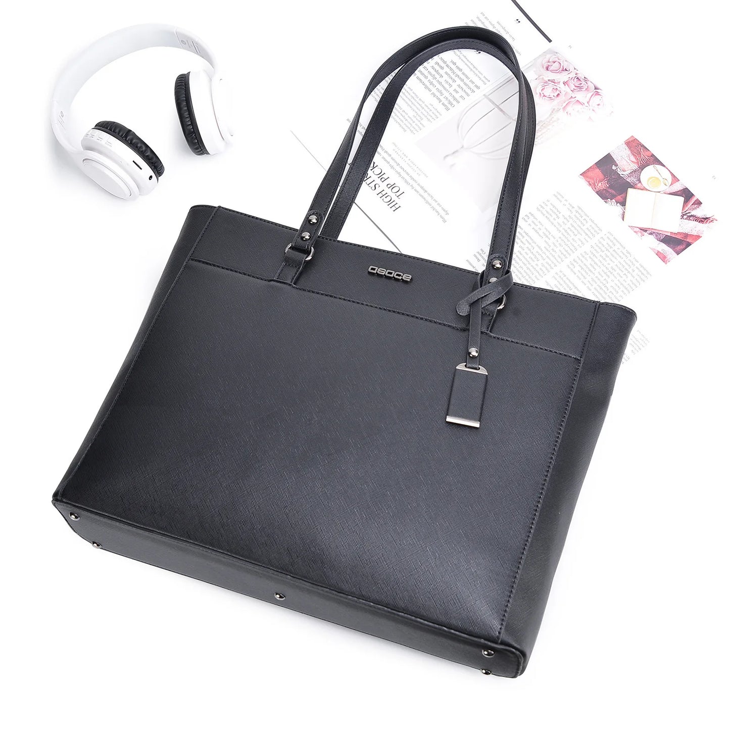 British Shoulder Bags for Women Female Tote Bag Fashion PU Girl's Bag Business Large Capacity Handbag