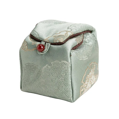 Brocade Tea Cup Storage Small Cloth Bag Cup Storage Carrying Teacup Bag Storage Bag Kung Fu Travel Tea Utensils Cup Storage Bag