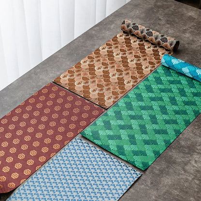 Brocade Tea Mat Zen Waterproof Tea Mat Linen Tea Mat Table Runner Fabric Craft Chinese Brocade Tea Table Tablecloth Cotton Linen