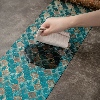 Brocade Tea Mat Zen Waterproof Tea Mat Linen Tea Mat Table Runner Fabric Craft Chinese Brocade Tea Table Tablecloth Cotton Linen