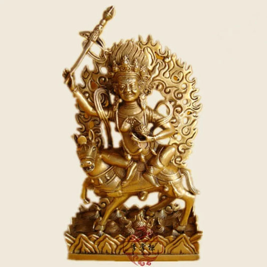 Bronze Dojeongdeng Buddha Statue Vajradhara Auspicious Tianmu Mule Guardian