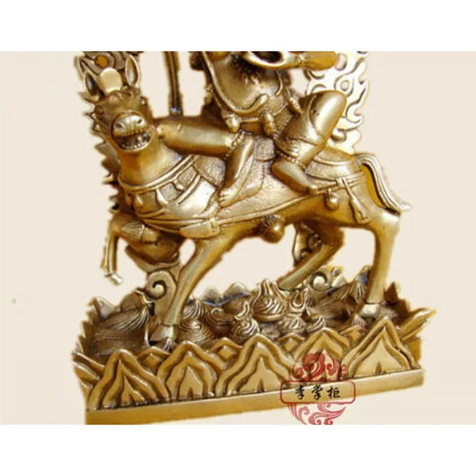 Bronze Dojeongdeng Buddha Statue Vajradhara Auspicious Tianmu Mule Guardian