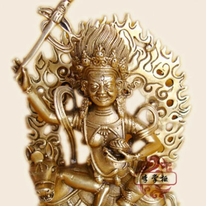 Bronze Dojeongdeng Buddha Statue Vajradhara Auspicious Tianmu Mule Guardian