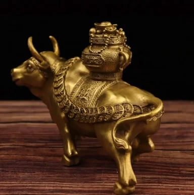 Bronze Ox Ornaments Wealth Luck Ox Tuo Treasure Bowl Ox Bronze Opening Gift Ox Bronze Ox Ornaments Crafts