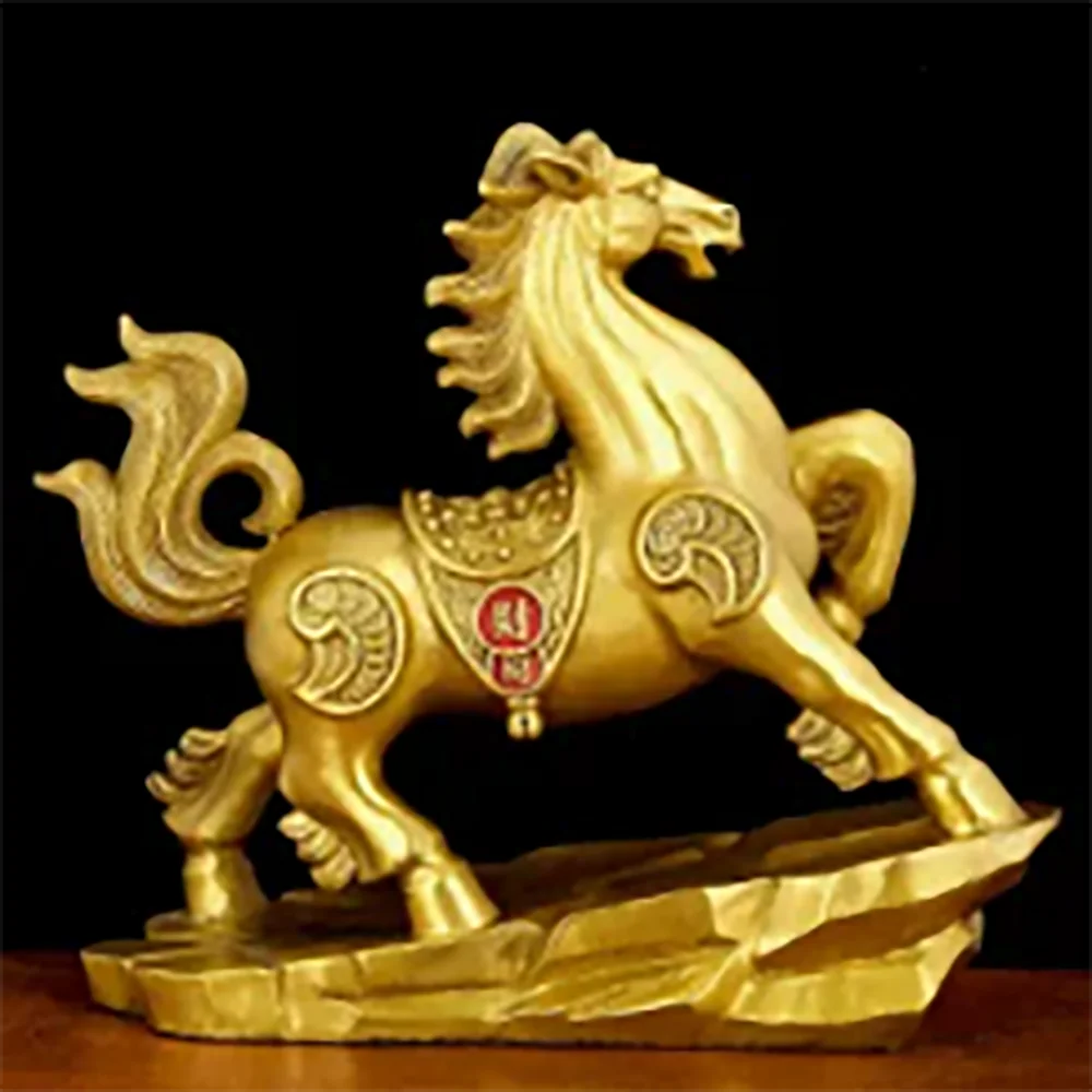 Bronze horse ornaments, home accessories, gifts, Chinese zodiac, office wine cabinet, table decoration