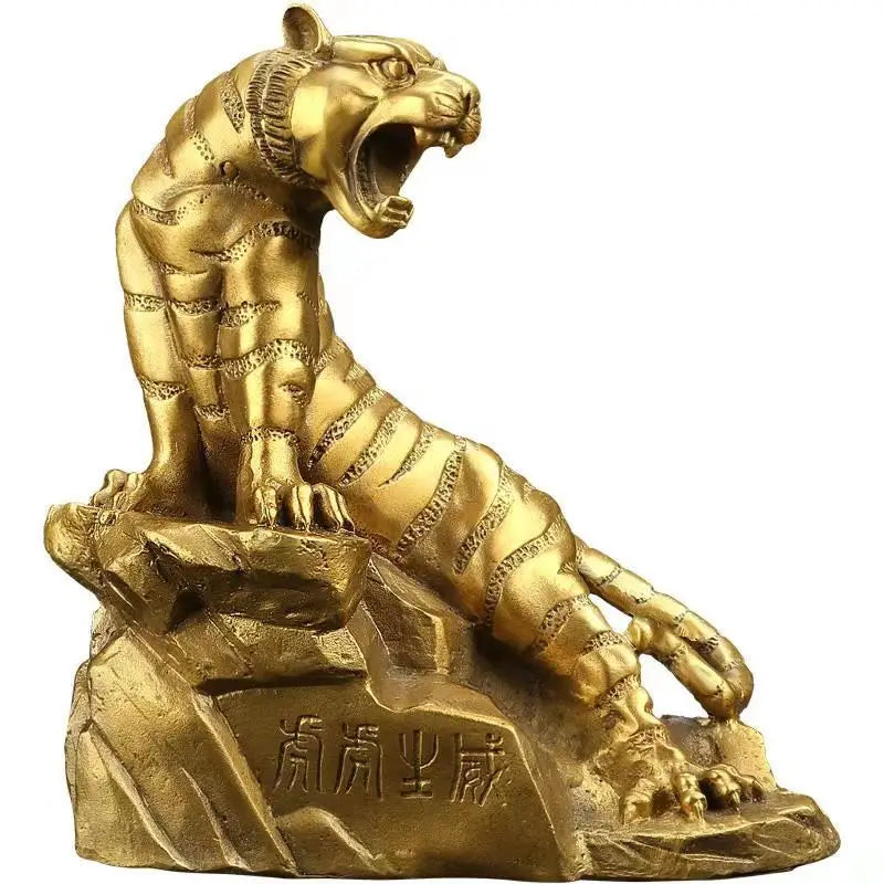 Bronze tiger ornaments lunar New Year tiger feng shui home decoration office living room decoration craft gifts