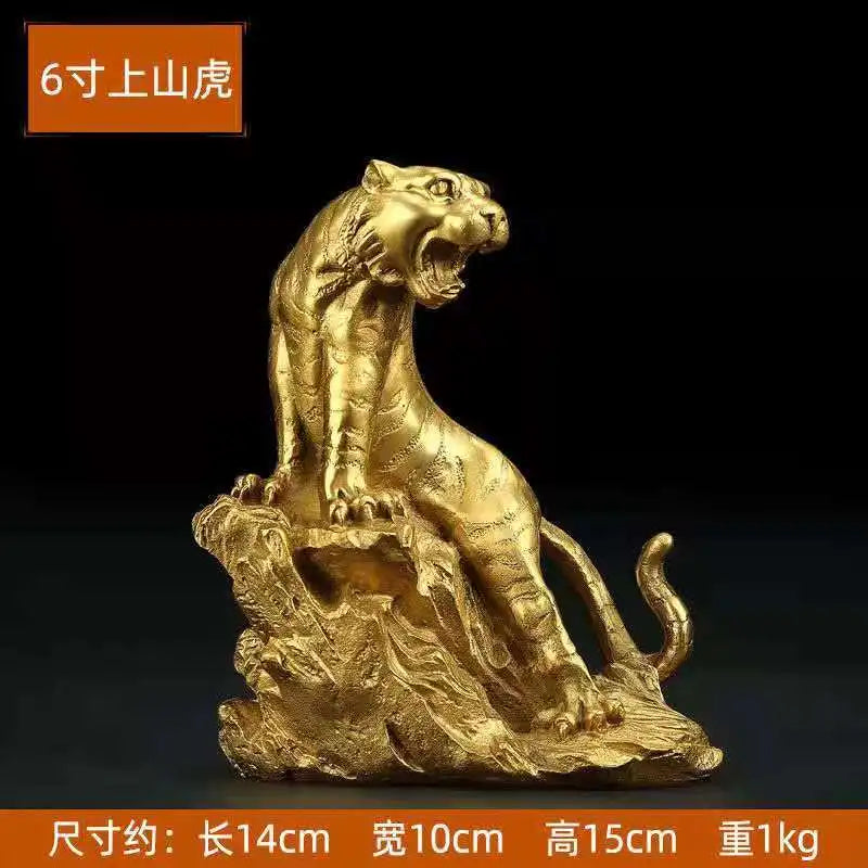Bronze tiger ornaments lunar New Year tiger feng shui home decoration office living room decoration craft gifts