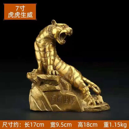 Bronze tiger ornaments lunar New Year tiger feng shui home decoration office living room decoration craft gifts