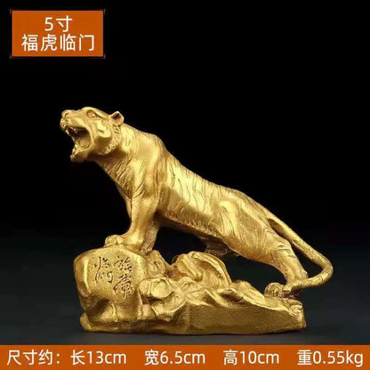 Bronze tiger ornaments lunar New Year tiger feng shui home decoration office living room decoration craft gifts