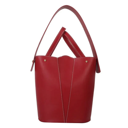 Bucket Bag Women's 2024 New Handbag Retro Simple Large Capacity Single Shoulder Crossbody Bag Solid Color Designer Bags Luxury