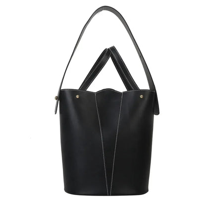 Bucket Bag Women's 2024 New Handbag Retro Simple Large Capacity Single Shoulder Crossbody Bag Solid Color Designer Bags Luxury