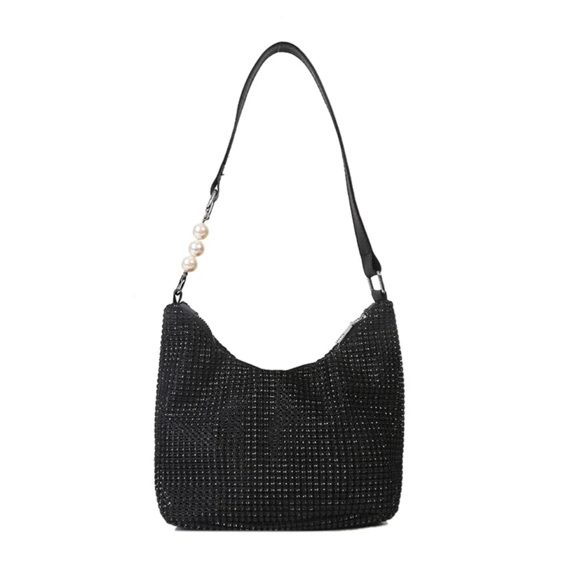 Bucket Bag Zipper Shoulder Purse Mini Tote Small Handbag Purse Evening Clutch Wedding Purse for Prom Party
