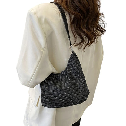 Bucket Bag Zipper Shoulder Purse Mini Tote Small Handbag Purse Evening Clutch Wedding Purse for Prom Party