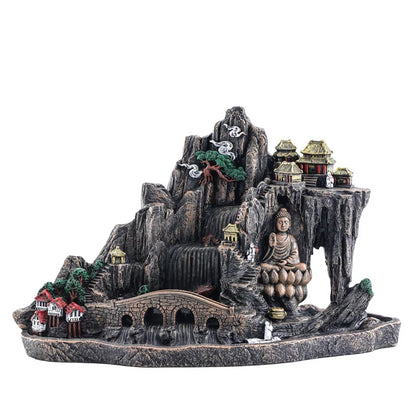Buddha Holy Place Peaceful World Incense Cone Holder Backflow Incense Burner Decor Tearoom