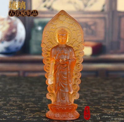 Buddha Statue  resin western trinity  Feng shui ornaments set of amitabha statue mahasthamaprapta buddha bodhisattva decoration